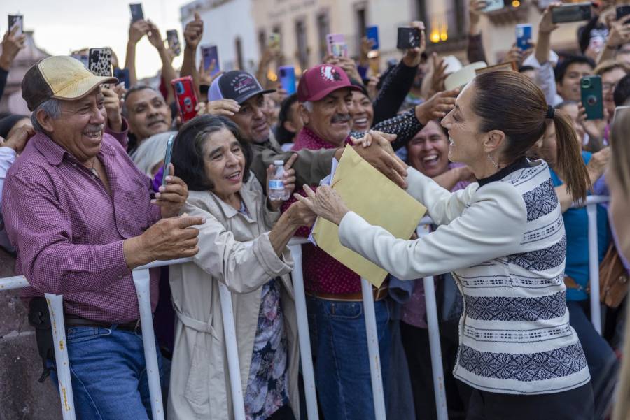 La pobreza alcanza su nivel más bajo en la historia de México, afirma Sheinbaum en Zacatecas