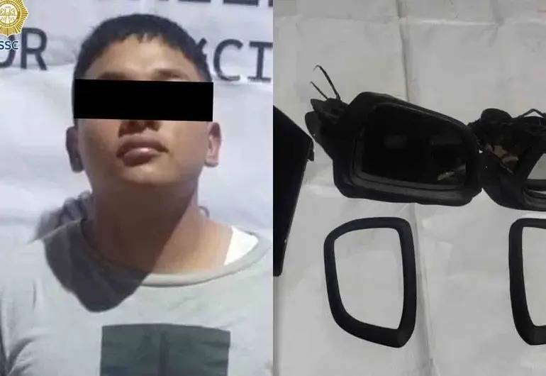 Detienen a joven por robo de autopartes en la colonia Jardín Balbuena, CDMX
