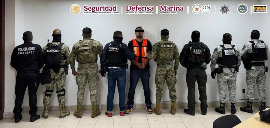 Detienen a “El Choko”, presunto líder criminal en el Estado de México junto a 12 cómplices
