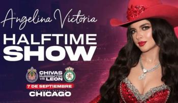 Angelina Victoria Brilla en el Halftime Show del Partido entre Chivas y Le&oacute;n