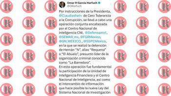Harfuch confirma detenci&oacute;n de Hern&aacute;n Berm&uacute;dez presunto l&iacute;der de “La Barredora” en operativo federal