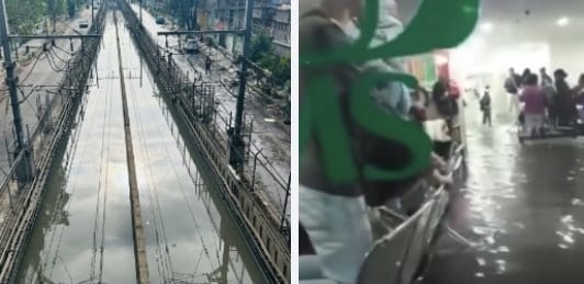 Inundaciones afectan servicio del Metro en Los Reyes La Paz y del Hospital 53 del IMSS
