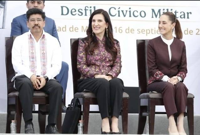 Presencia de los tres poderes en el desfile c&iacute;vico-militar refleja la pluralidad del pa&iacute;s: Kenia L&oacute;pez Rabad&aacute;n