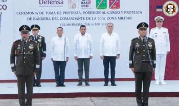 General Jes&uacute;s Alejandro Adame Cabrera asume el mando de la 30 Zona Militar en Tabasco