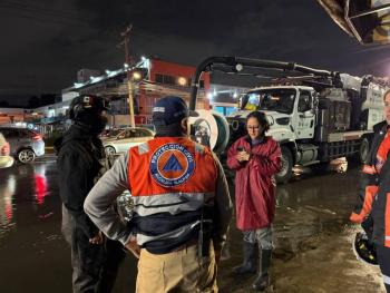 Autoridades de Tlalpan atienden zonas afectadas por lluvias torrenciales