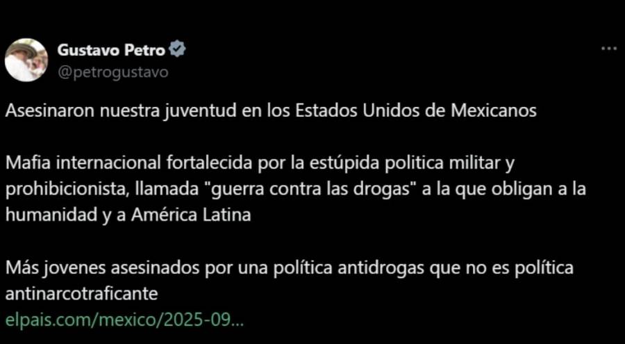 Se investigará a fondo asesinato de cantantes colombianos; no se afectará relación diplomática, dice presidenta