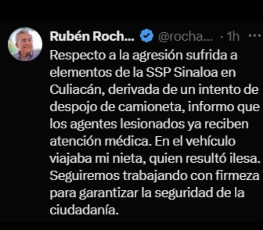 Ataque a camioneta donde iba nieta de gobernador de Sinaloa, sería por intento de robo de vehículo: Claudia Sheinbaum