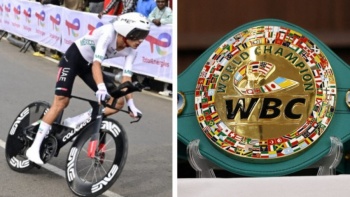 ¡Como campe&oacute;n! Isaac del Toro recibe cinturones del CMB previo al Mundial de Ciclismo