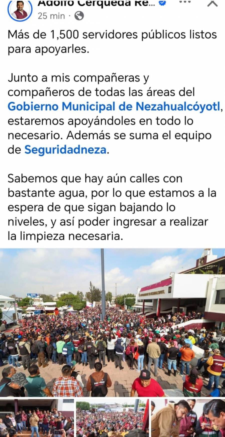 Nezahualcóyotl de los más afectados por las lluvias; Gobierno EdoMex y todos los servidores públicos municipales, se suman a apoyar emergencia