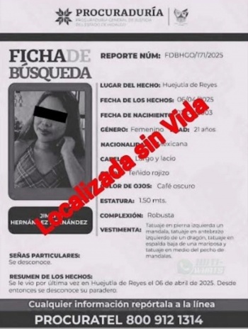 Restos de joven hidalguense desaparecida son encontrados en fosa clandestina de Veracruz