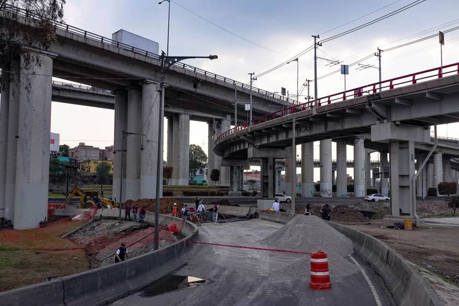 Reparan falla geológica en puente de La Concordia en Iztapalapa