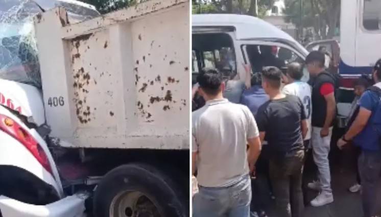 Choque Múltiple entre Unidades de Transporte y Camión de Volteo Deja 14 Heridos en Ecatepec
