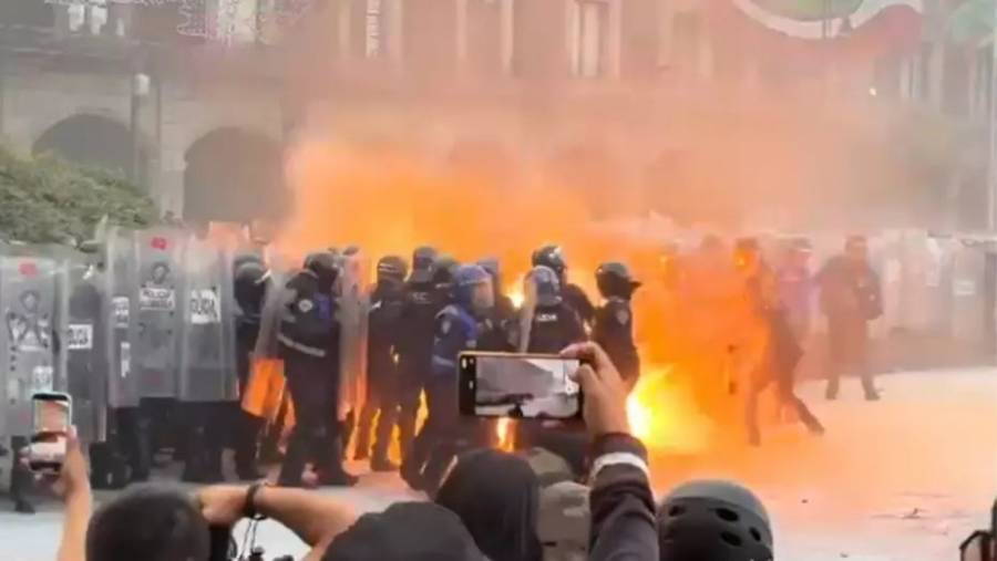 Sheinbaum condena actos violentos en la megamarcha del 2 de octubre y respalda a policías agredidos