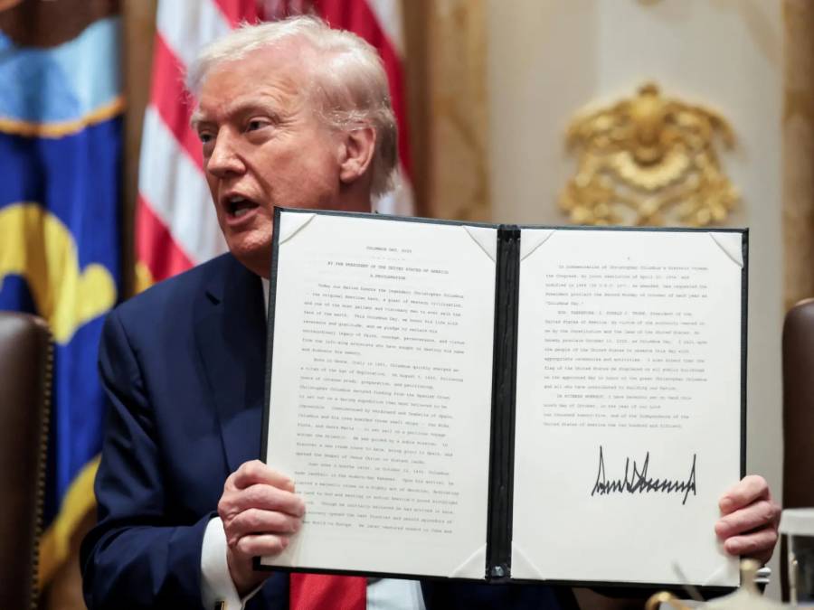 Trump proclama el 13 de octubre como “Día de Cristóbal Colón” y lo llama “héroe americano”