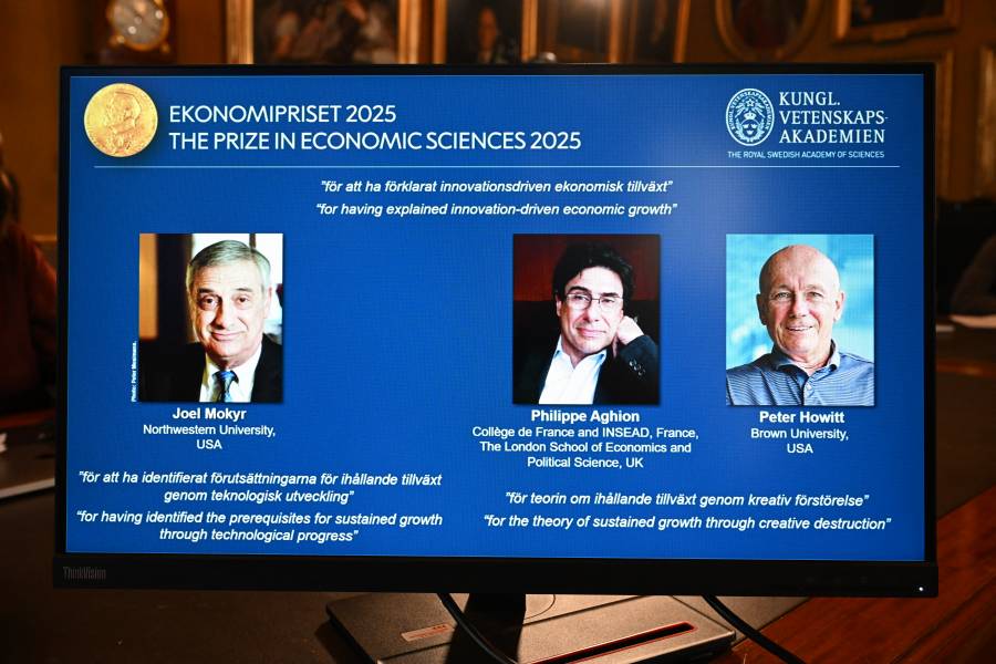 Un tr&iacute;o gana el Nobel de Econom&iacute;a por sus trabajos sobre el crecimiento y la innovaci&oacute;n