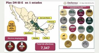 Plan DN-III-E despliega apoyo en cinco estados tras afectaciones por inundaciones
