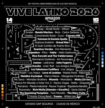 Anuncian cartel y fechas para el Vive Latino 2026