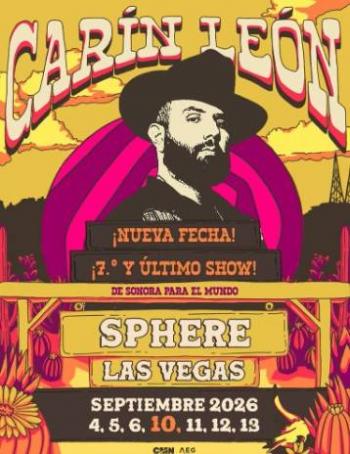 Car&iacute;n Le&oacute;n anuncia la s&eacute;ptima y &uacute;ltima fecha a su hist&oacute;rica temporada en la Sphere de Las Vegas