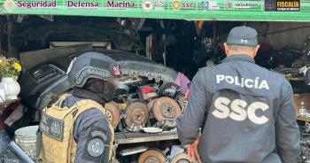Recuperan 5 mil 700 toneladas de autopartes robadas en septiembre