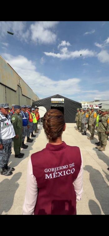 Sheinbaum reconoce labor de las Fuerzas Armadas tras afectaciones por lluvias