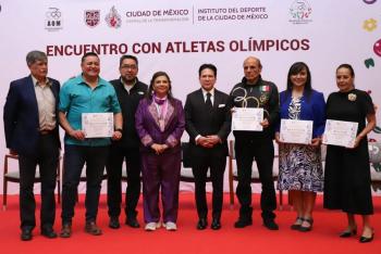 Brugada invita a atletas ol&iacute;mpicos a promover la paz en zonas marginadas