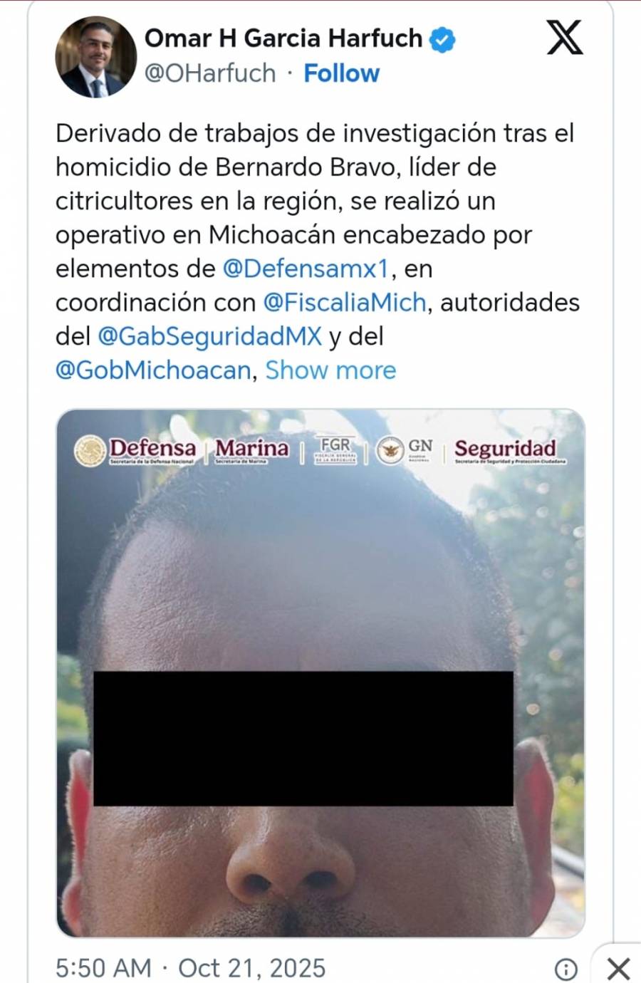 Sheinbaum: se investigar&aacute; homicidio del l&iacute;der limonero y se proteger&aacute; a su familia