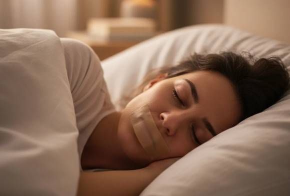 Moda de dormir con cinta en la boca preocupa a expertos