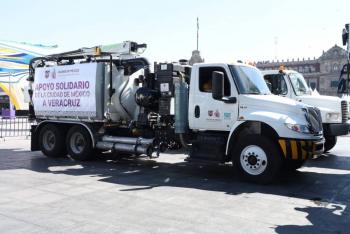La Ciudad de M&eacute;xico contin&uacute;a brindando apoyo solidario a Veracruz tras las lluvias