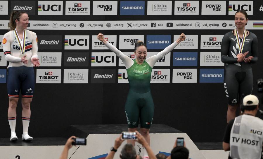 La ciclista mexicana Yareli Acevedo, campeona mundial en prueba por puntos