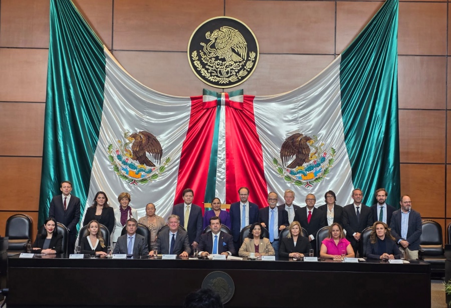 Pedro Haces Barba recibe a eurodiputados; realizarán en el Senado la 32a Reunión de la Comisión Parlamentaria Mixta México–Unión Europea