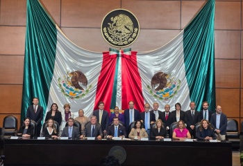 Pedro Haces Barba recibe a eurodiputados; realizar&aacute;n en el Senado la 32a Reuni&oacute;n de la Comisi&oacute;n Parlamentaria Mixta M&eacute;xico–Uni&oacute;n Europea