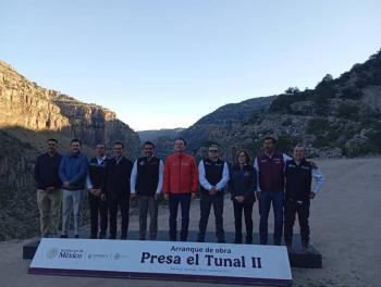 Dan banderazo de inicio a la construcci&oacute;n de la presa El Tunal II