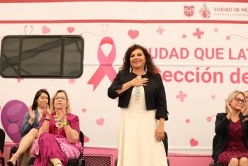Clara Brugada lanza campa&ntilde;a “T&oacute;matelo a Pecho, Hazte una Mastograf&iacute;a” para prevenir el c&aacute;ncer de mama