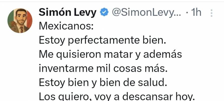 Simón Levy desmiente a Sheinbaum sobre su detención en Portugal; asegura que intentaron asesinarlo en EU