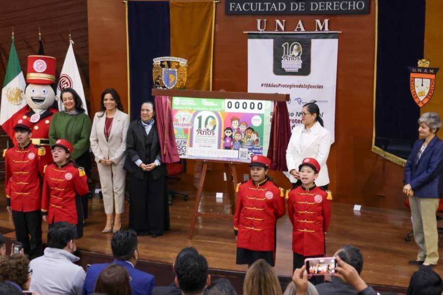 Lotería Nacional celebra una década de protección a la niñez con billete conmemorativo