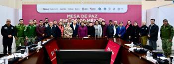 Mandatarios mexiquenses expresan respaldo a la Presidenta Claudia Sheinbaum en Mesa de Paz en Nezahualc&oacute;yotl