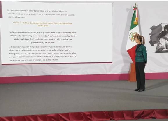 M&eacute;xico niega injerencia en Per&uacute; y ratifica su derecho de asilo a Betssy Ch&aacute;vez