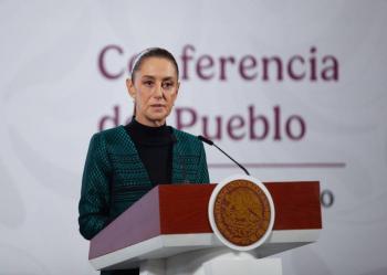Grecia Quiroz, viuda de Carlos Manzo, se re&uacute;ne con Sheinbaum en Palacio Nacional