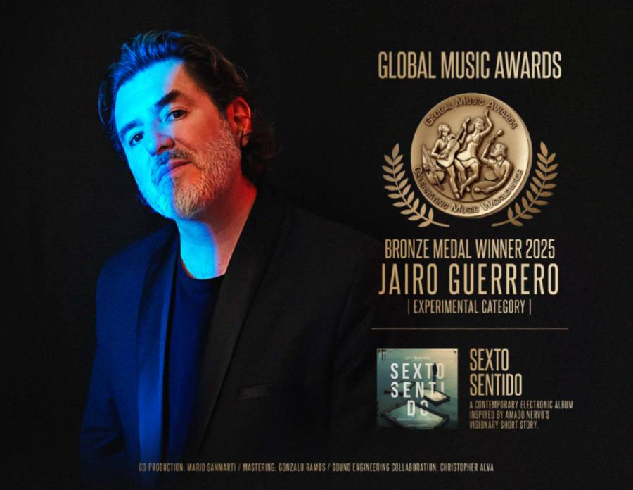 El di&aacute;logo entre m&uacute;sica electr&oacute;nica y literatura m&eacute;xicana del artista sonoro Jairo Guerrero y su reconocimiento en los Global Music Awards 2025.