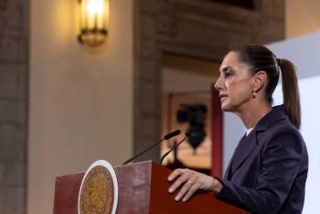 Sheinbaum confirma apoyo a Ram&iacute;rez Bedoya y a la viuda del alcalde asesinado en Uruapan