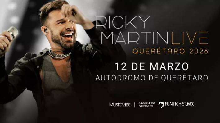 Ricky Martin regresa a Quer&eacute;taro en 2026