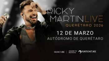 Ricky Martin regresa a Quer&eacute;taro en 2026