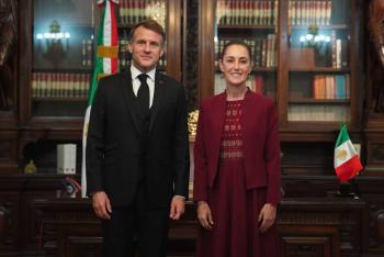 Sheinbaum y Macron reafirman respeto a la soberan&iacute;a y urgencia de atender causas de la violencia