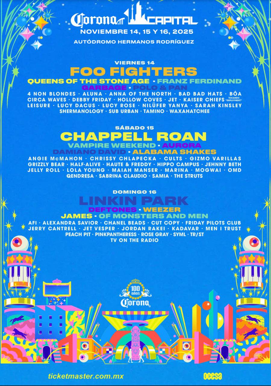 Corona Capital 2025 sigue creciendo para ti: Cannons, Arny Magret y Real Estate se suman al cartel
