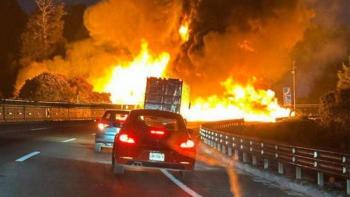 Explosi&oacute;n de pipa provoca cierre total en la autopista M&eacute;xico-Puebla