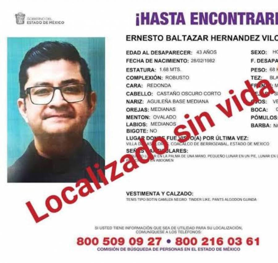 Hallan sin vida al padre Ernesto Baltazar en canal del Edomex; hay dos personas detenidas