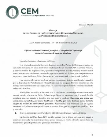 Iglesia Cat&oacute;lica alerta por violencia e impunidad ante falta de resultados del Estado; 