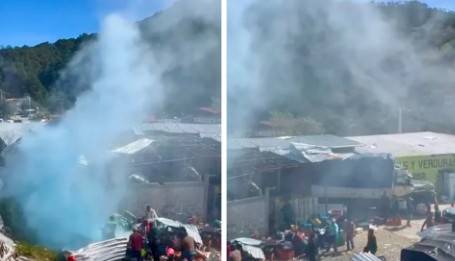 Seis personas lesionadas tras explosi&oacute;n comercio de Pinal de Amoles