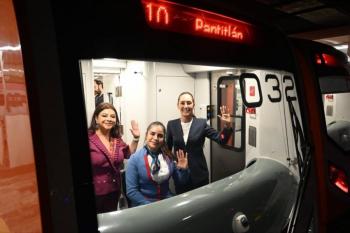 Inauguran la nueva L&iacute;nea 1 del Metro; concluye renovaci&oacute;n iniciada en su administraci&oacute;n, resalta Sheinbaum