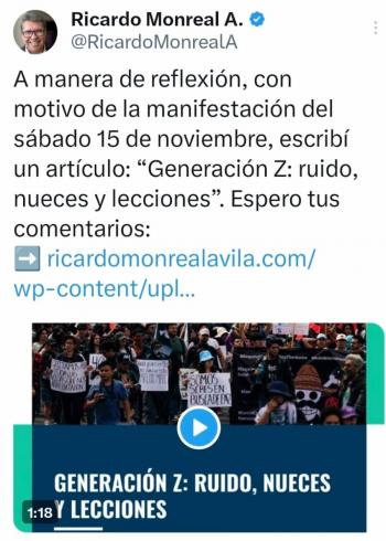 Marcha de Generaci&oacute;n Z organizada por 